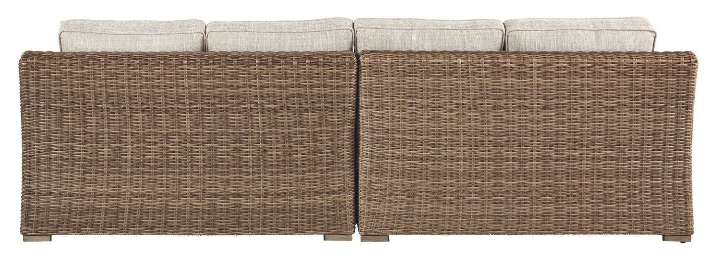 Beachcroft - RAF/LAF Loveseat w/Cush (Set of 2) - Beige
