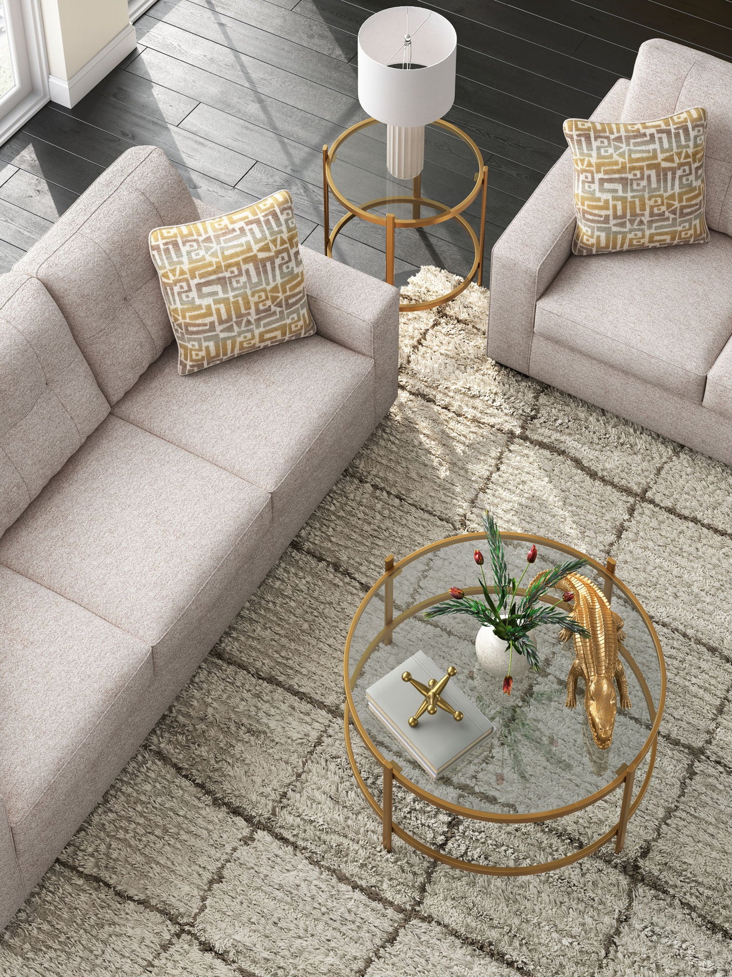 Pearlox - Occasional Table Set (Set of 3) - Gold