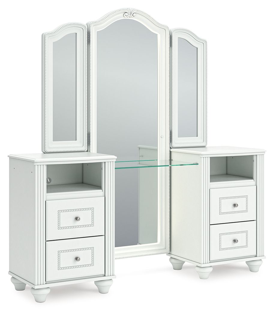 Kozlani - Vanity With Mirror - White