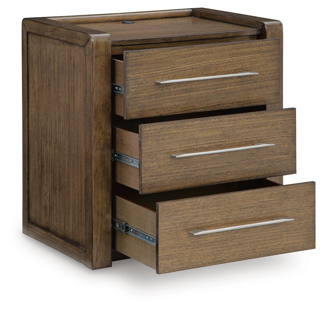Marxmore - Three Drawer Night Stand - Brown