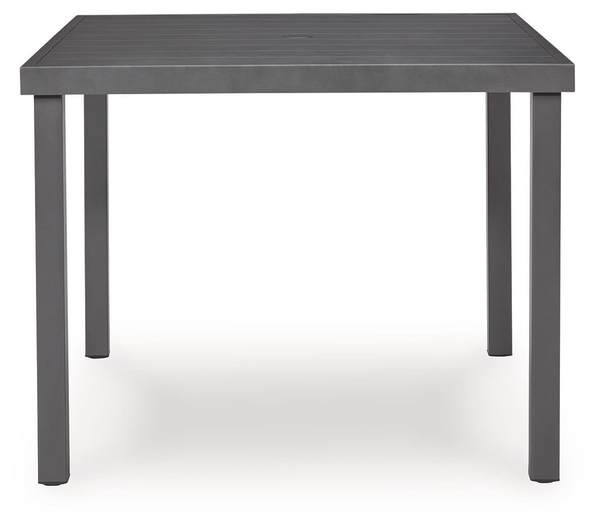 Rocky Creek - Square Dining Table With Umbrella Option - Gray