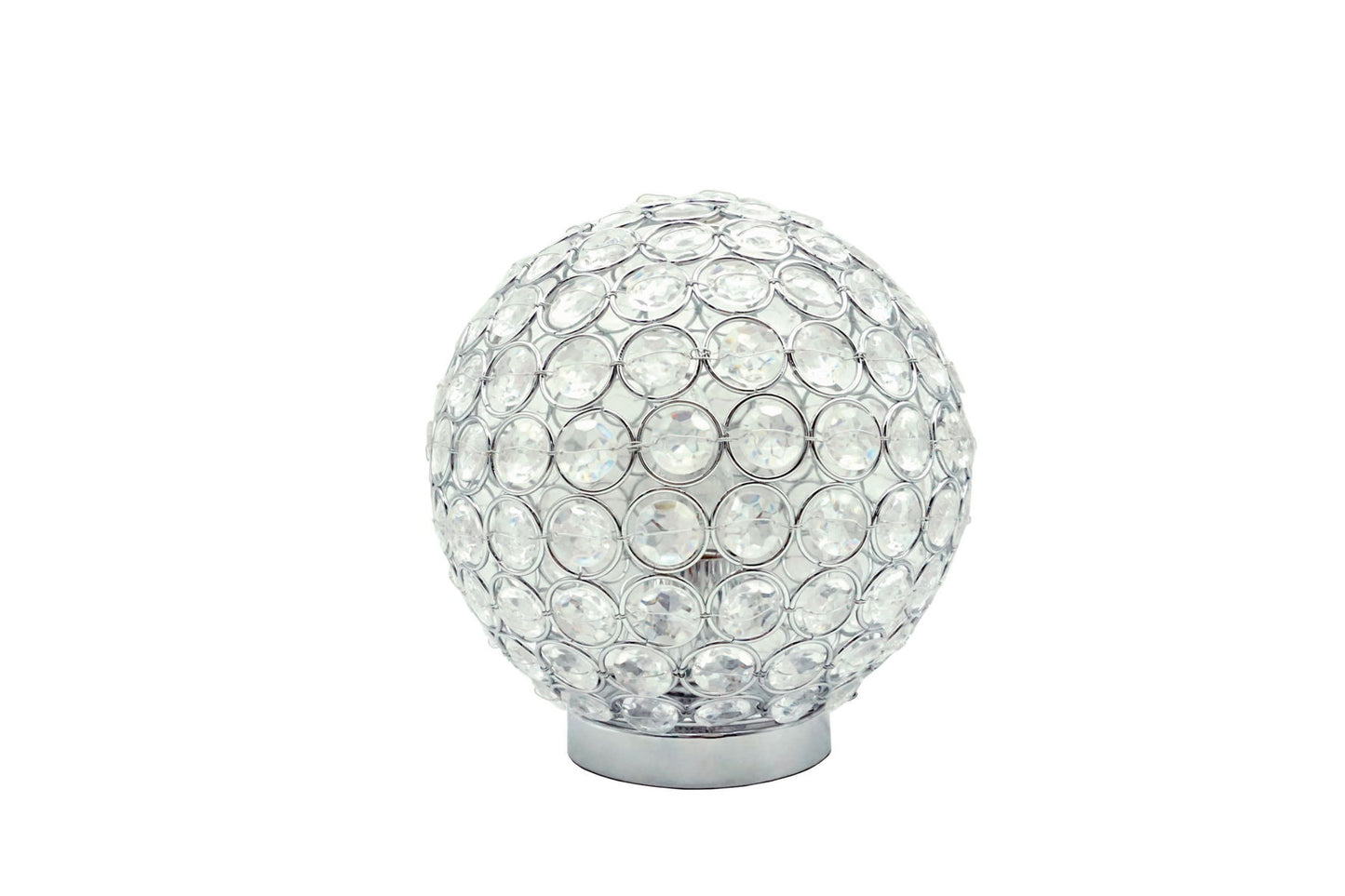 Crystal Globe - Table Lamp - Pearl Silver