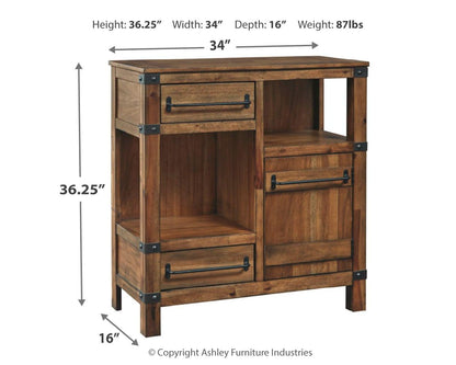 Roybeck - Accent Cabinet - Light Brown / Bronze