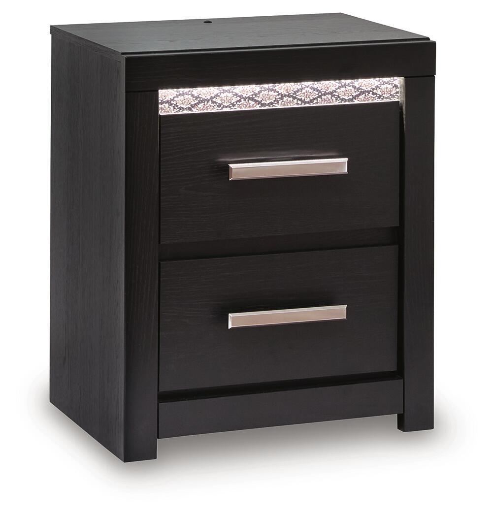 Shoralli - Two Drawer Night Stand - Black
