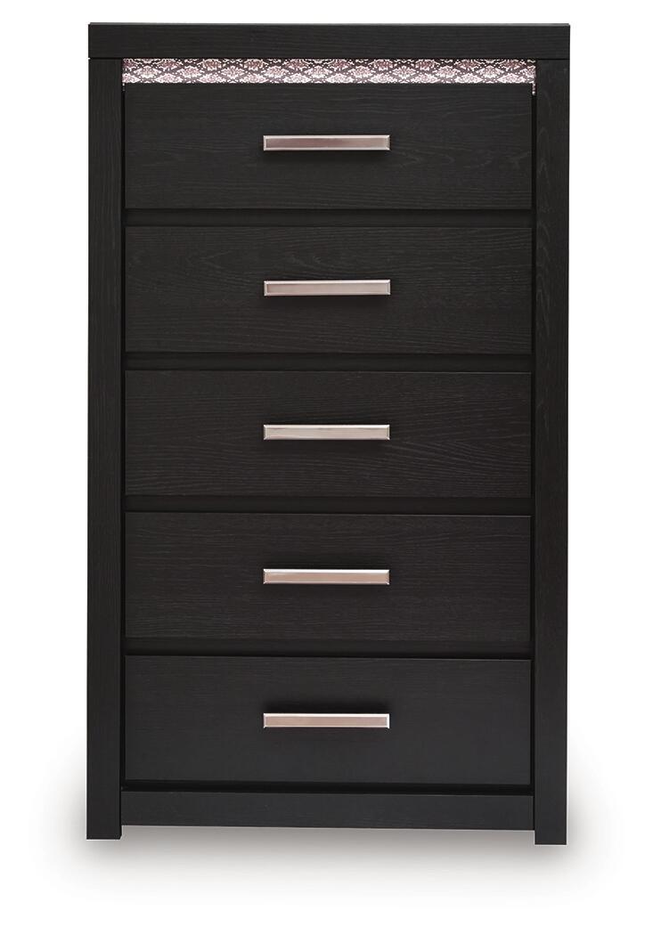 Shoralli - Five Drawer Chest - Black