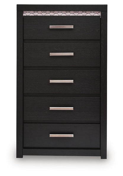 Shoralli - Five Drawer Chest - Black