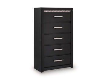 Shoralli - Five Drawer Chest - Black