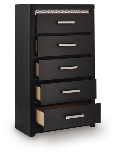 Shoralli - Five Drawer Chest - Black