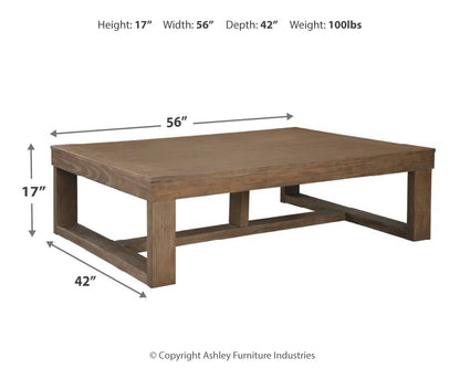 Cariton - Rectangular Cocktail Table - Gray