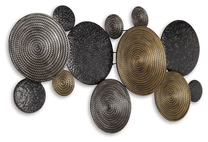 Emsley - Wall Decor - Metallic / Black / Gray