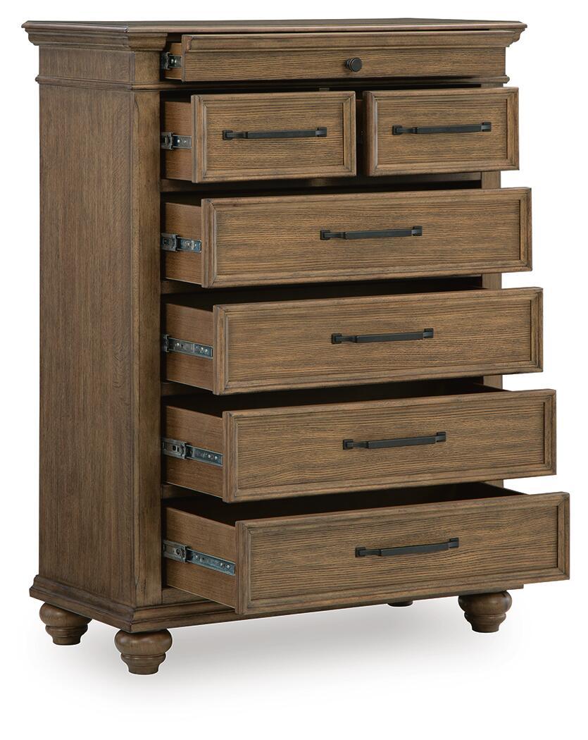 Karallin - Seven Drawer Chest - Medium Brown