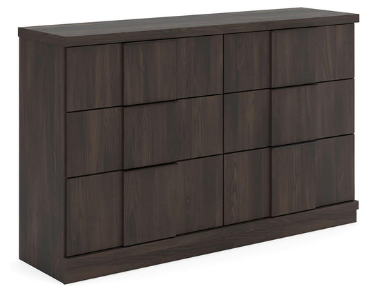 Shaehartin - Six Drawer Dresser - Dark Brown