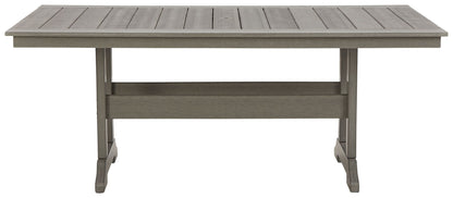 Visola - RECT Dining Table w/Umb OPT - Gray