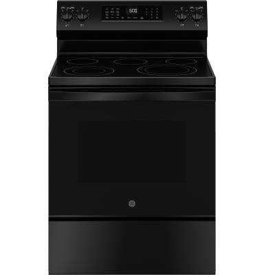 GE 30 Inch Freestanding Electric Range Black