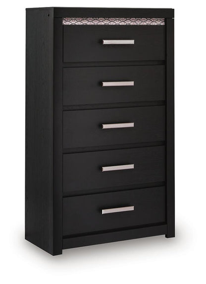 Shoralli - Five Drawer Chest - Black