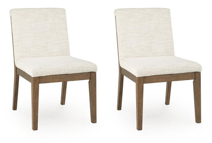 Marxmore - Dining Upholstered Side Chair (Set of 2) - Beige / Brown