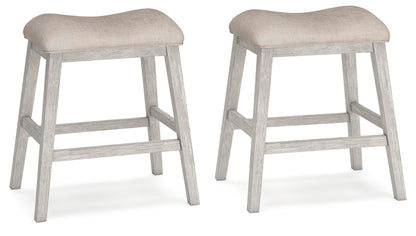Skempton - Upholstered Stool (Set of 2) - White