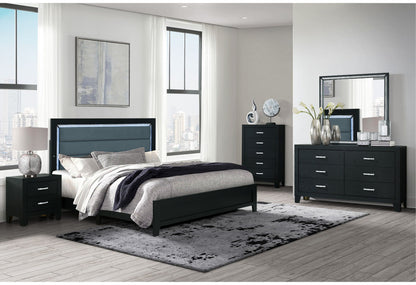 Global Reid - 6 Drawer Dresser - Black