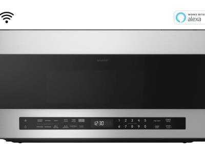 SHARP 1.7 Cubic Foot Over The Range Microwave Stainless Steel