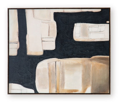 Feyville - Wall Art - Black / Brown / Cream