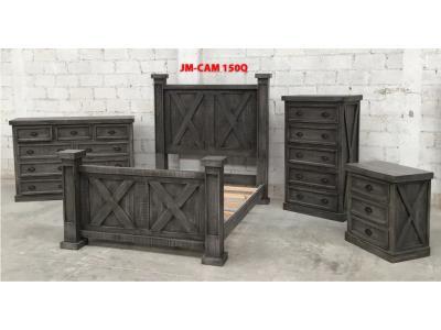 TEXAS RUSTIC Colorado Queen Bed Twilight Grey