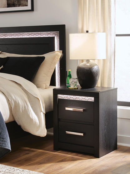 Shoralli - Two Drawer Night Stand - Black