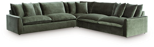 Carriage View - Jade - 3-Piece Sectional