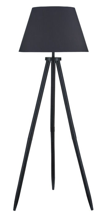 Orhan - Wood Floor Lamp - Black