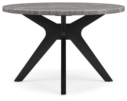 Glinari - 5 Pc. - Dining Room Table, 4 Side Chairs - Taupe / Black