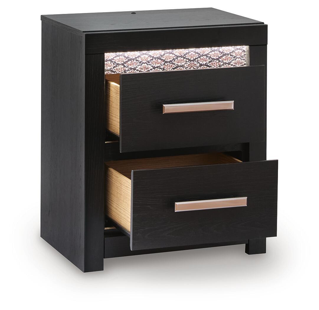 Shoralli - Two Drawer Night Stand - Black