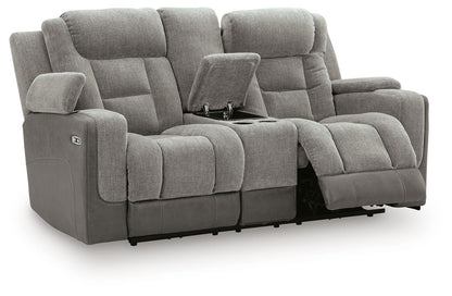 Mixed Motion - Power Reclining Loveseat With Console / Adjustable Headrest