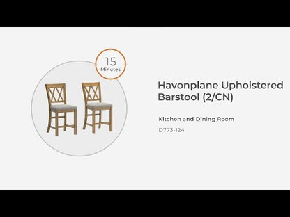 Havonplane - Upholstered Barstool (Set of 2) - Brown